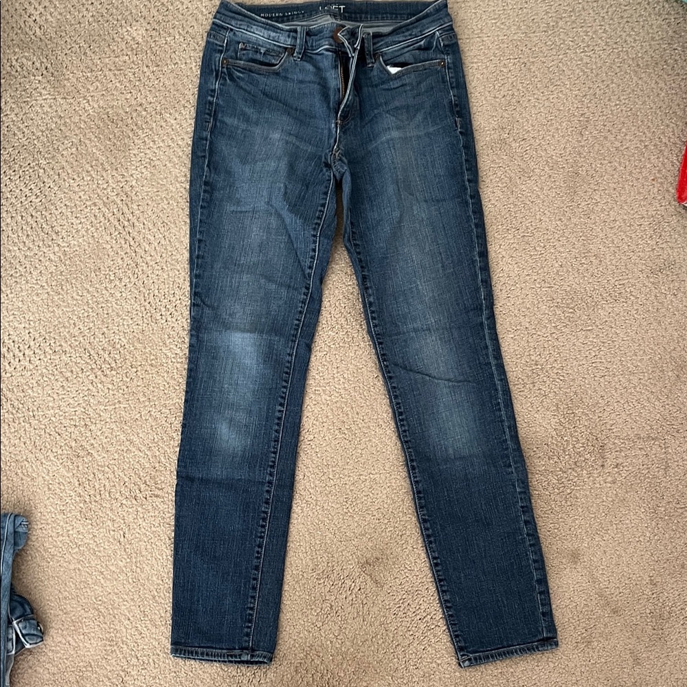 LOFT Dark Blue Straight Leg Jeans